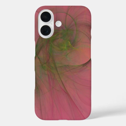 マンタ抽象芸術グリーンとピンクアート Case-Mate iPhoneケース (裏面)