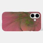 マンタ抽象芸術グリーンとピンクアート Case-Mate iPhoneケース (裏面 (横))