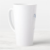 マンタ線シルエットすりガラスのコーヒーマグ カフェラテマグ (左アングル)