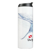 マンタ線シルエットすりガラスのコーヒーマグ タンブラー (回転左)