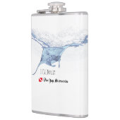 マンタ線シルエットすりガラスのコーヒーマグ フラスク (左)