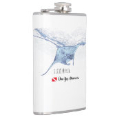 マンタ線シルエットすりガラスのコーヒーマグ フラスク (右)