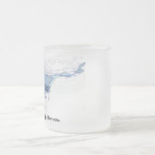 マンタ線シルエットすりガラスのコーヒーマグ フロストグラスマグカップ (中央)
