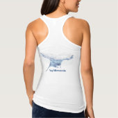 マンタ線シルエット タンクトップ (裏面)