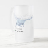 マンタ線シルエット フロストグラスビールジョッキ (正面左)