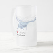 マンタ線シルエット フロストグラスビールジョッキ (正面左)