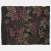 マンタ·デ·フロロ·ポーラ·ホハ·デ·オトニョ フリースブランケット (正面(横))