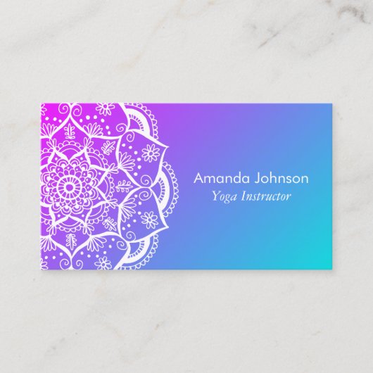 マンダエレガントラヨガインストラクターホリスティック 名刺 (正面)