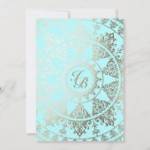 マンダエレガントラ太陽の結婚式招待状金ゴールド 招待状 (裏面)