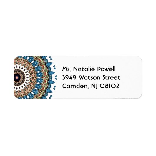 マンダカラフルラかわいらしデザイン ラベル (正面)