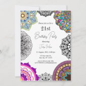 マンダカラフルラ誕生日 招待状 (正面)