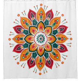 マンダカラフルラ シャワーカーテン