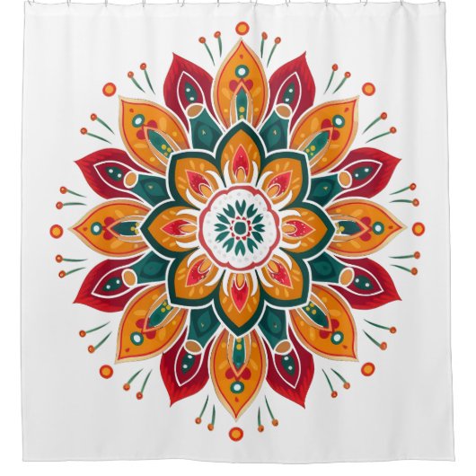 マンダカラフルラ シャワーカーテン (正面)