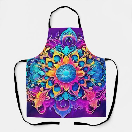 マンダサイケデリックラデザイン エプロン (正面)