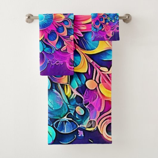 マンダサイケデリックラデザイン バスタオルセット (インサイチュ)