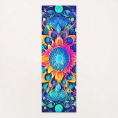 マンダサイケデリックラデザイン ヨガマット (正面)
