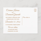 マンダラたった今結婚しましたブラウンボホインディアン結婚ズ 案内ポストカード (裏面)