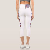 マンダラのアートワーク鮮やかの色エレガント付き カプリレギンス (裏面)