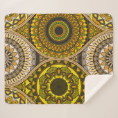 マンダラのパターン。ヴィンテージ装飾要素 シェルパブランケット (正面(横))