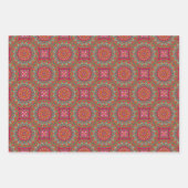 マンダラの色の組み合わせ ラッピングペーパーシート (正面)