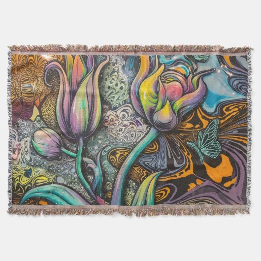 マンダラの花 スローブランケット (正面)