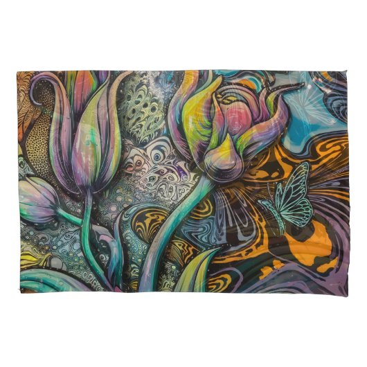 マンダラの花 枕カバー (正面)