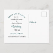 マンダラをテーマにした結婚式の日付を保存 案内ポストカード (裏面)