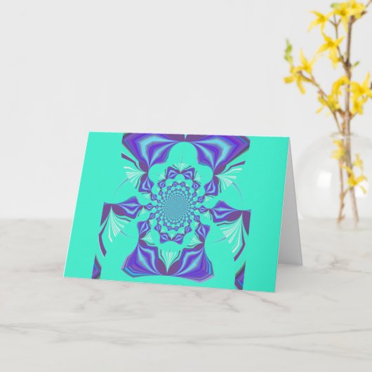 マンダラアートと万華鏡のように千変万化するパターンの融合! カード (黄色い花)