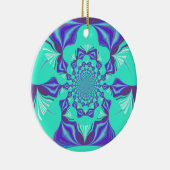 マンダラアートと万華鏡のように千変万化するパターンの融合！ セラミックオーナメント (右)