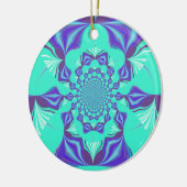 マンダラアートと万華鏡のように千変万化するパターンの融合！ セラミックオーナメント (左)
