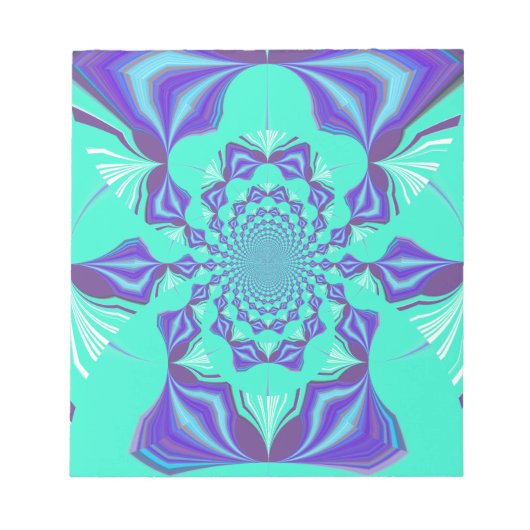 マンダラアートと万華鏡のように千変万化するパターンの融合！ ノートパッド (正面)