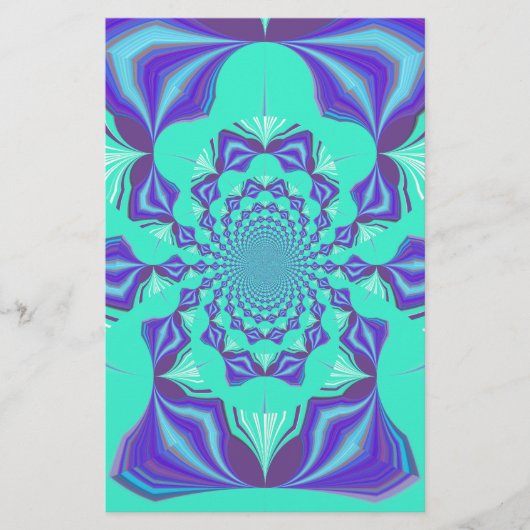 マンダラアートと万華鏡のように千変万化するパターンの融合！ 便箋 (正面)