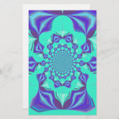 マンダラアートと万華鏡のように千変万化するパターンの融合！ 便箋 (正面/裏面)