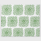 マンダラアートグリーンチリペッパー ラッピングペーパー (フラット)