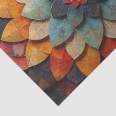 マンダラアートテクスチャード花 薄葉紙 (詳細)