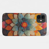 マンダラアートテクスチャード花 Case-Mate iPhoneケース (裏面(横))