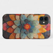 マンダラアートテクスチャード花 Case-Mate iPhoneケース (裏面(横))