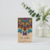 マンダラアートヨガ霊気癒し瞑想カラフル 名刺 (スタンド正面)