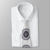 マンダラアート白黒 ネクタイ (タイ)