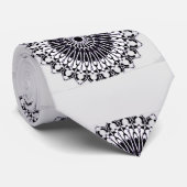 マンダラアート白黒 ネクタイ (ロール)
