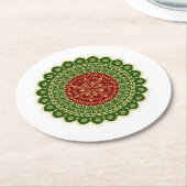 マンダラアート紙コースター ラウンドペーパーコースター (アングル)