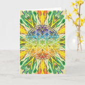 マンダラアート1 カード (黄色い花)