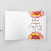 マンダラアート 結婚式 御礼カード サンキューカード (内部)