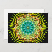 マンダライエローグリーン |黒 ポストカード (正面/裏面)