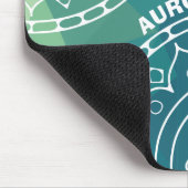 マンダラインディアブルーグリーンイエローカスタム文字 マウスパッド (コーナー)