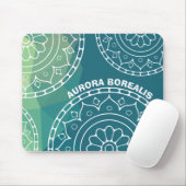 マンダラインディアブルーグリーンイエローカスタム文字 マウスパッド (マウス)