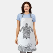 マンダラウミガメ エプロン (着用した状態)