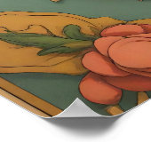 マンダラエッグ – 複雑なボホフローラデザイン ポスター (角)