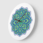 マンダラエメラルドカッコいいゥ ラージ壁時計 (傾斜)