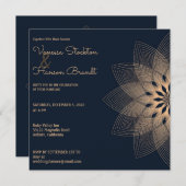 マンダラエレガントオンブルー 招待状 (正面/裏面)